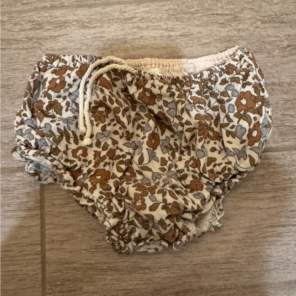 Rylee + Cru Brown and Cream Floral Kids Bloomers